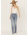 Image #1 - Cleo + Wolf Women's Torrey Medium Wash High Rise Skinny Bootcut Comfort Stretch Denim Jeans, Medium Wash, hi-res
