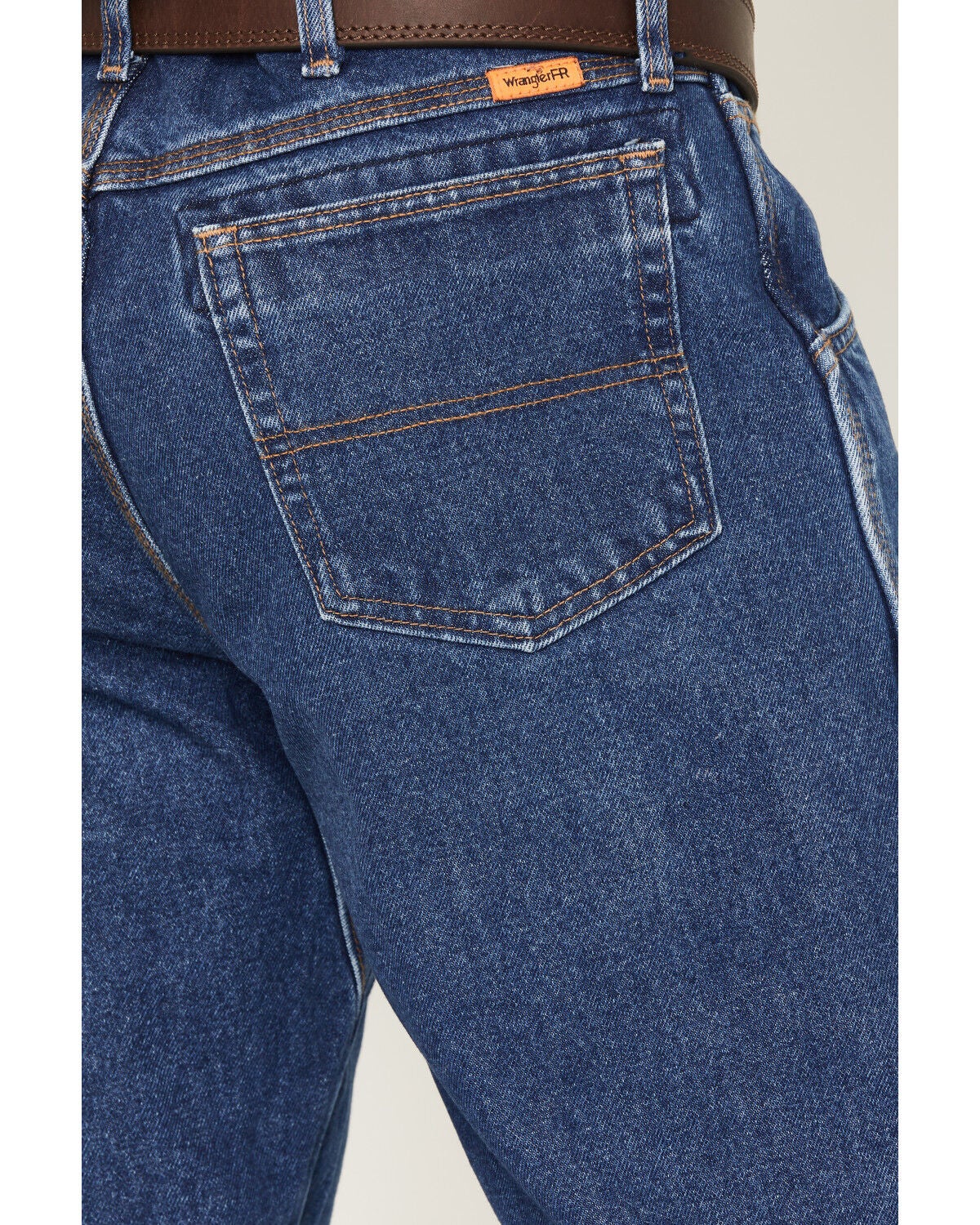Image #4 - Wrangler Men's FR Relaxed Fit Work Jeans, Indigo, hi-res