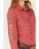 Image #3 - Ariat Women's Team Kirby Long Sleeve Button Down Stretch Western Shirt, Dark Pink, hi-res