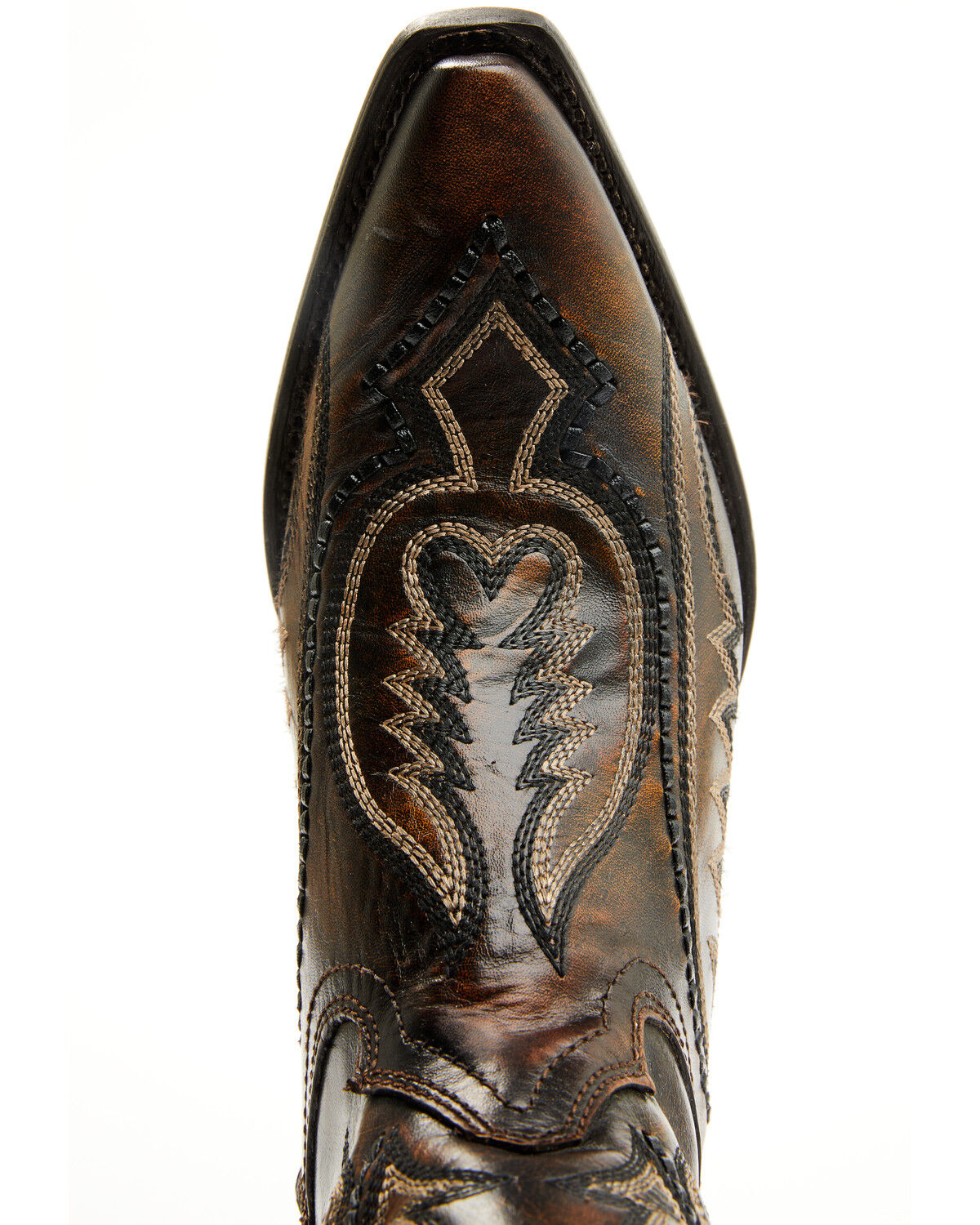Image #6 - Corral Men's Inlay And Embroidered Short Western Boots - Snip Toe, Red, hi-res