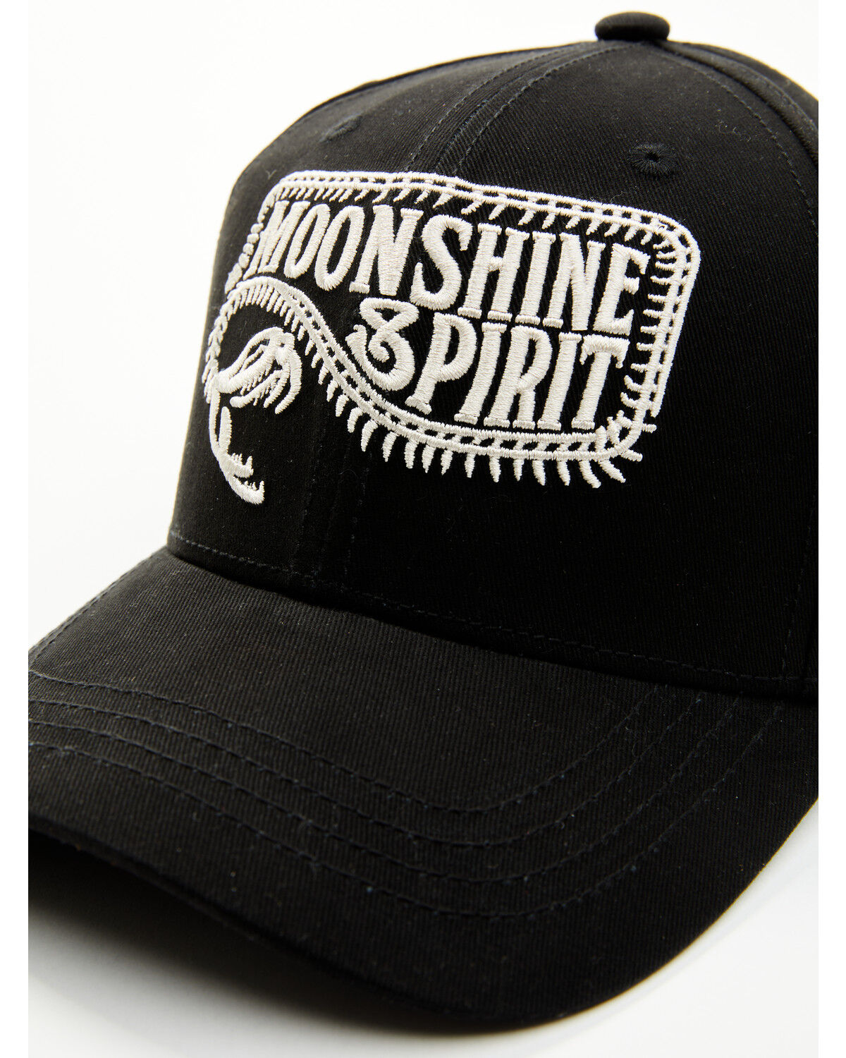 Image #2 - Moonshine Spirit Men's Skeletal Snake Baseball Cap, Black, hi-res