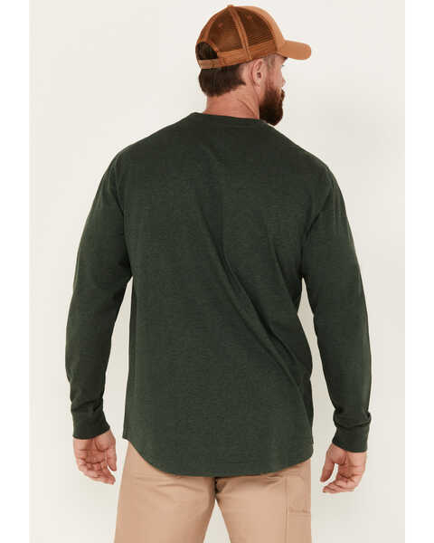 Image #4 - Hawx Men's Season Logo Long Sleeve Work Shirt, Green, hi-res