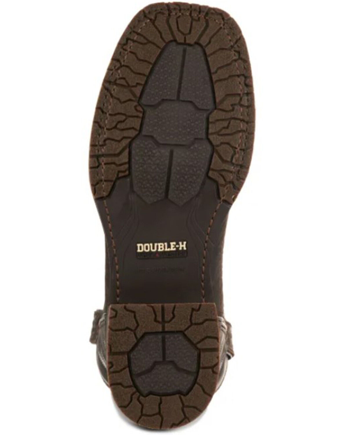 Image #7 - Double H Men's 10" Deep Scallop Waterproof Work Boots - Composite Toe, Black/brown, hi-res