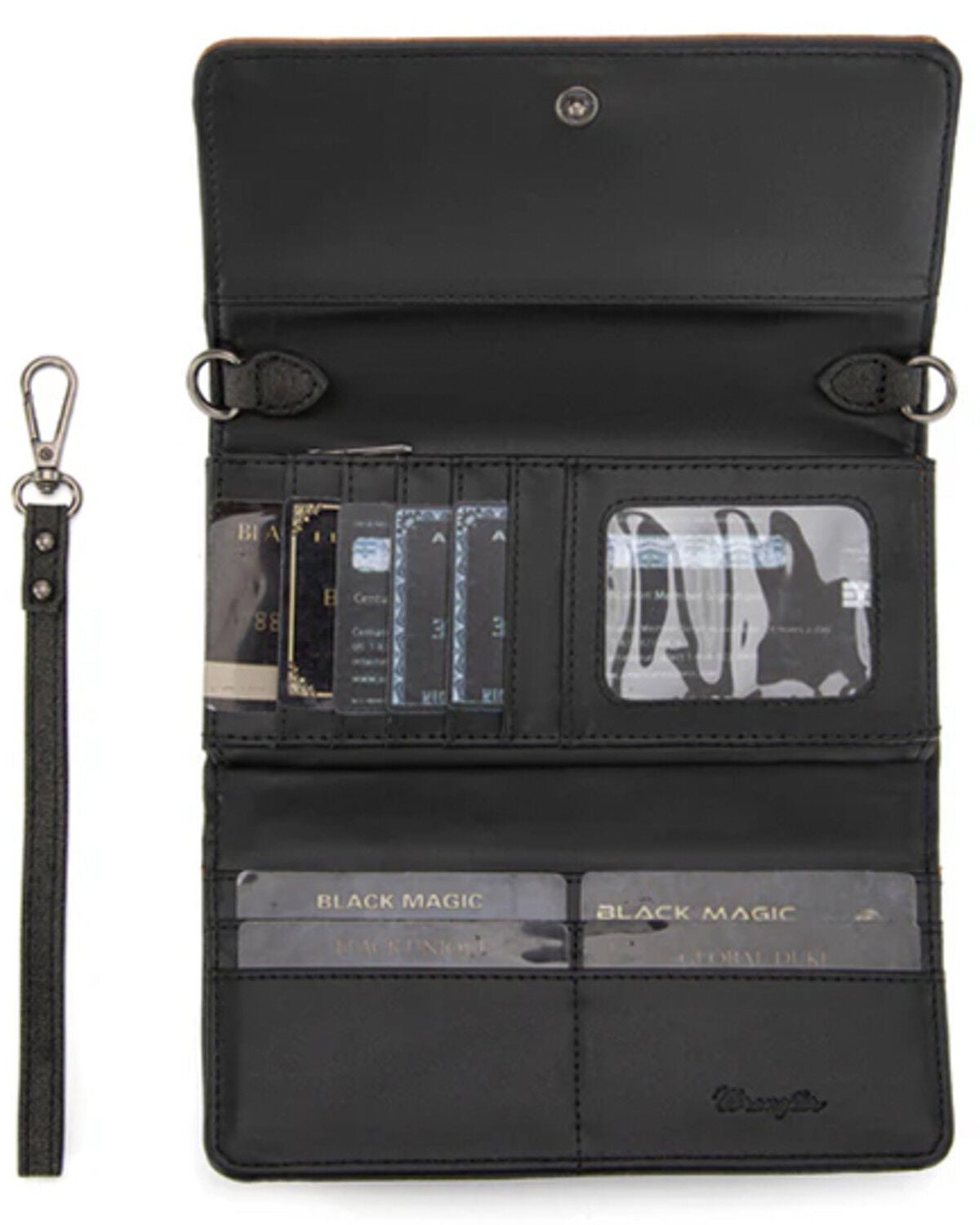 Image #3 - Wrangler Southwestern Print Wristlet Wallet, Black, hi-res