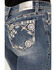 Image #2 - Grace In LA Women's Medium Wash Geo Print Embroidered Mid Rise Bootcut Stretch Denim Jeans, Medium Wash, hi-res