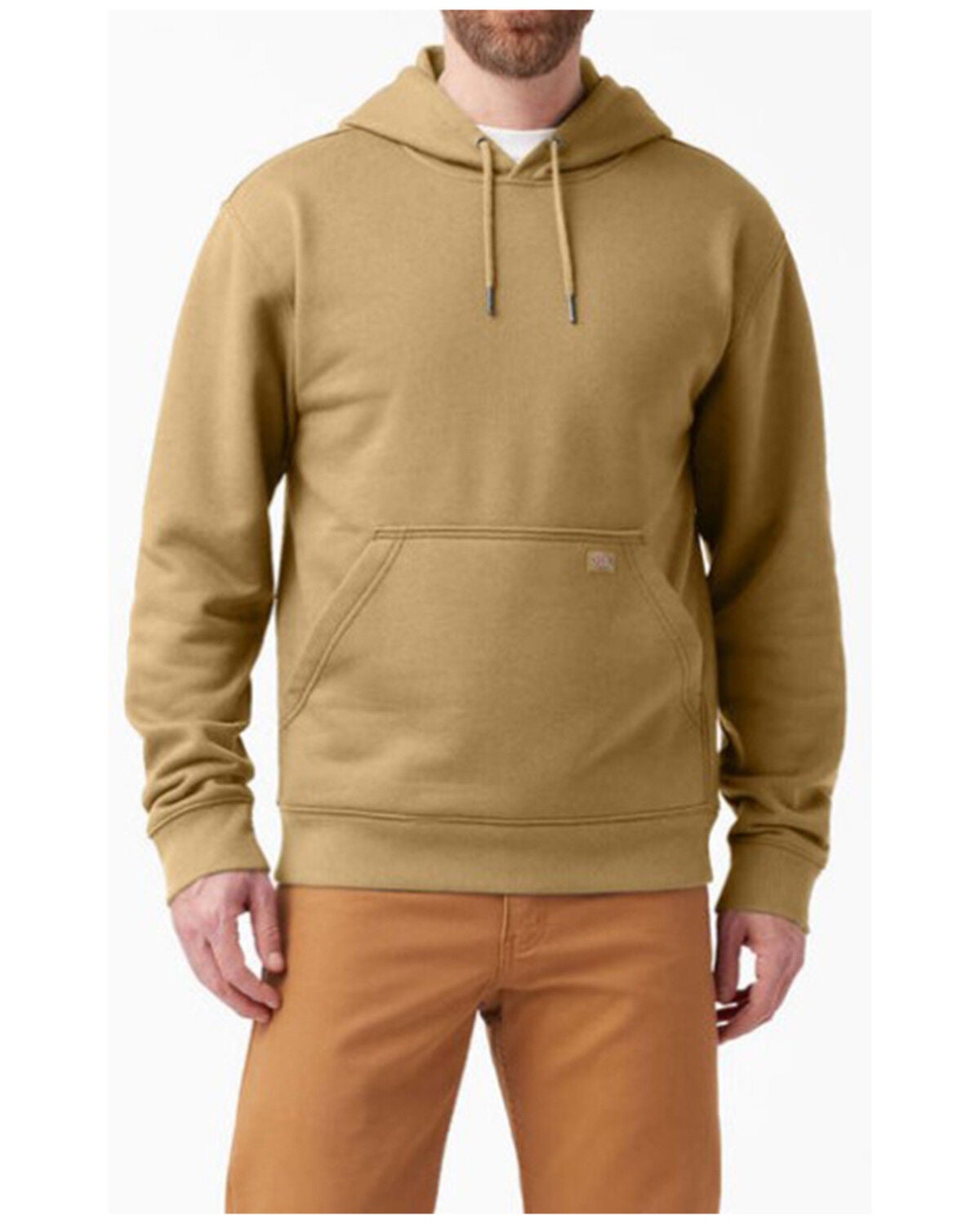 Dickies Men's Durable Water Resistant Hooded Work Sweatshirt, Brown, hi-res
