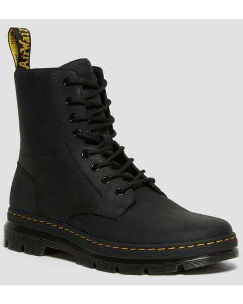 Dr. Martens Women's Combs 8" Eyelet Lace-Up Boots , Black, hi-res