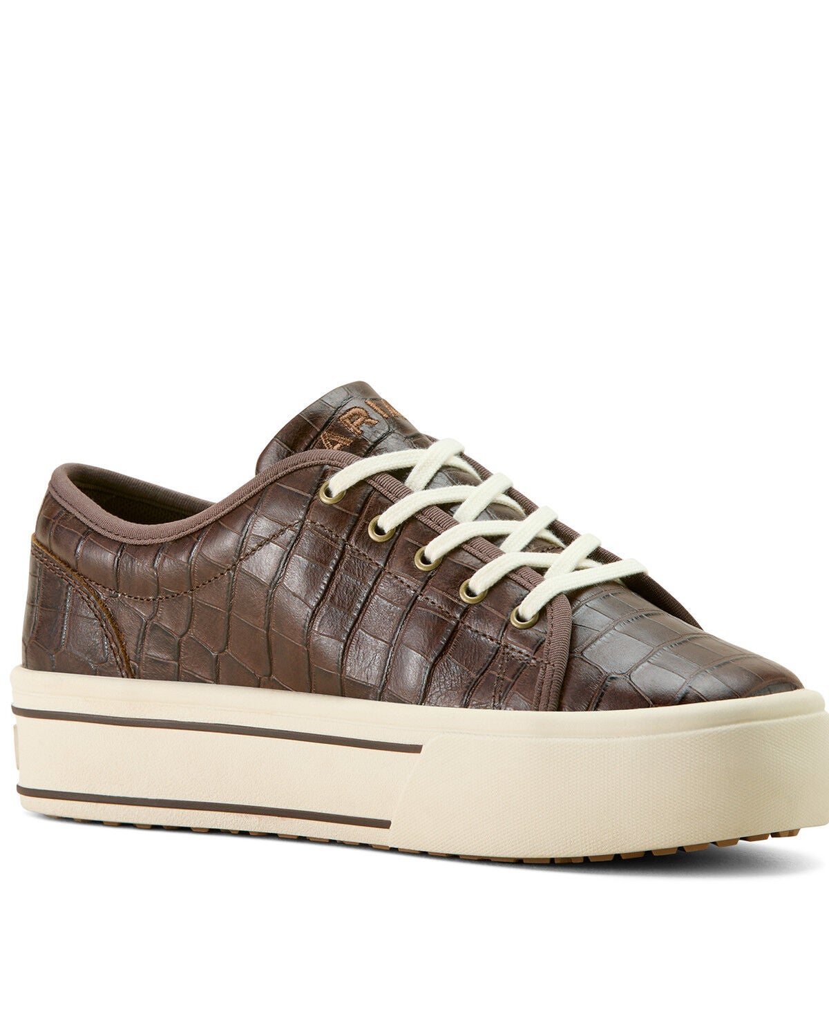 Ariat Women's Skylar Crocodile Print Casual Shoes, Brown, hi-res