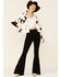 Image #2 - 26 International Women's Cow Print Snap-Front Crop Shirt Jacket, , hi-res