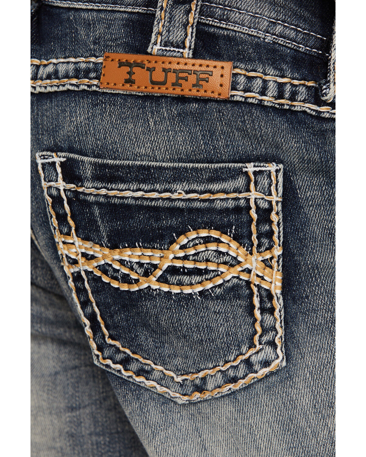 Image #4 - Cowgirl Tuff Girls' Front Seam Timeless Stretch Trouser Jeans, Blue, hi-res