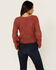 Image #4 - Shyanne Women's Bell Sleeve Cropped Crochet Sweater, Rust Copper, hi-res