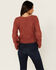 Image #4 - Shyanne Women's Bell Sleeve Cropped Crochet Sweater , Rust Copper, hi-res