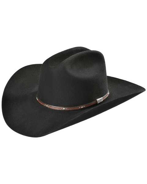 Resistol Men's George Strait Kingman 6X Fur Felt Cowboy Hat, Black, hi-res