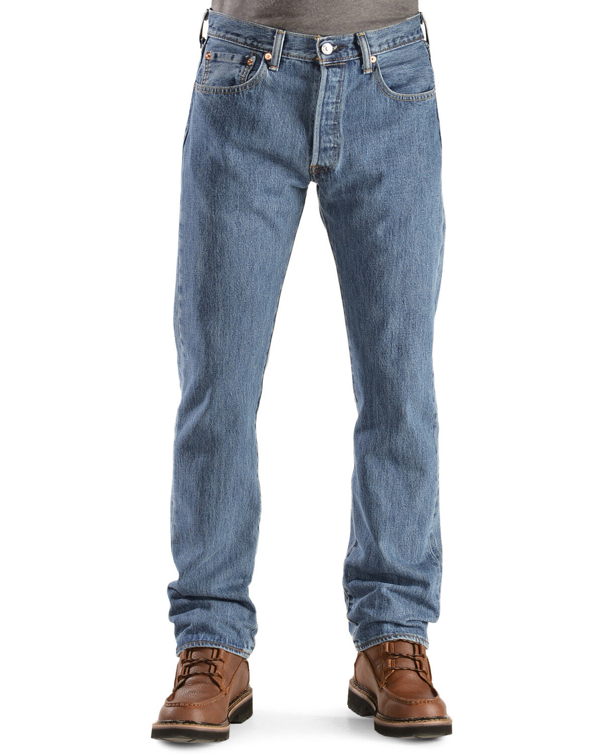 Image #2 - Levi's Men's 501 Original Prewashed Regular Straight Leg Jeans, Stonewash, hi-res