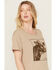 Image #2 - Ariat Women's Cow Short Sleeve Graphic Tee, Oatmeal, hi-res