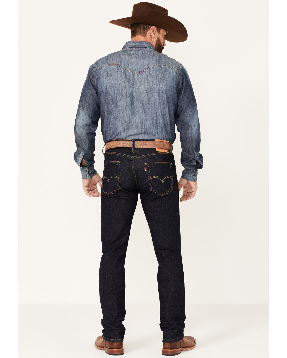 Image #3 - Levi's Men's 514 Cleaner Dark Wash Stretch Regular Straight Leg Jeans, Blue, hi-res