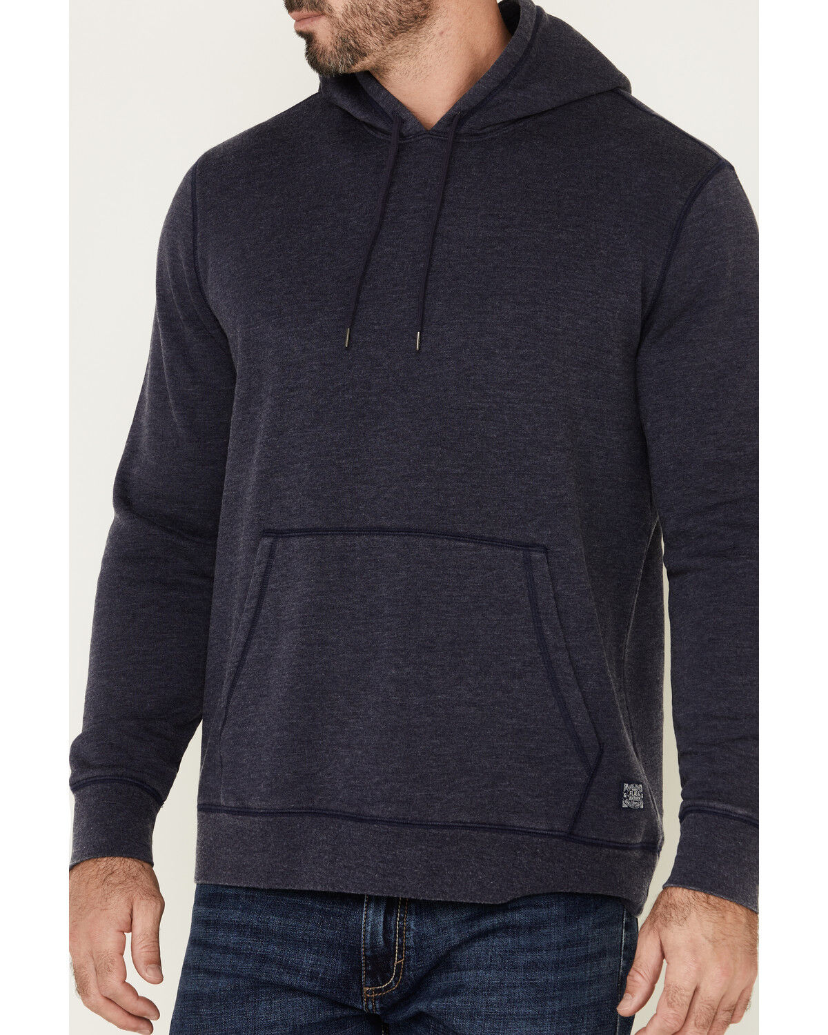 Image #3 - Flag & Anthem Men's Navy Colerain Burnout Fleece Hooded Sweatshirt, Navy, hi-res
