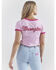 Image #3 - Wrangler® X Barbie™ Women's Logo Slim Ringer Tee, Pink, hi-res