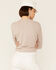 Image #3 - Wild Moss Women's Ribbed Lurex Cinch Front Knit Top, Ivory, hi-res
