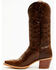 Dan Post Women's Rope Dream Western Boots - Snip Toe, Dark Brown, hi-res
