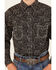 Rock & Roll Denim Boys' Paisley Print Long Sleeve Snap Western Shirt , Black, hi-res
