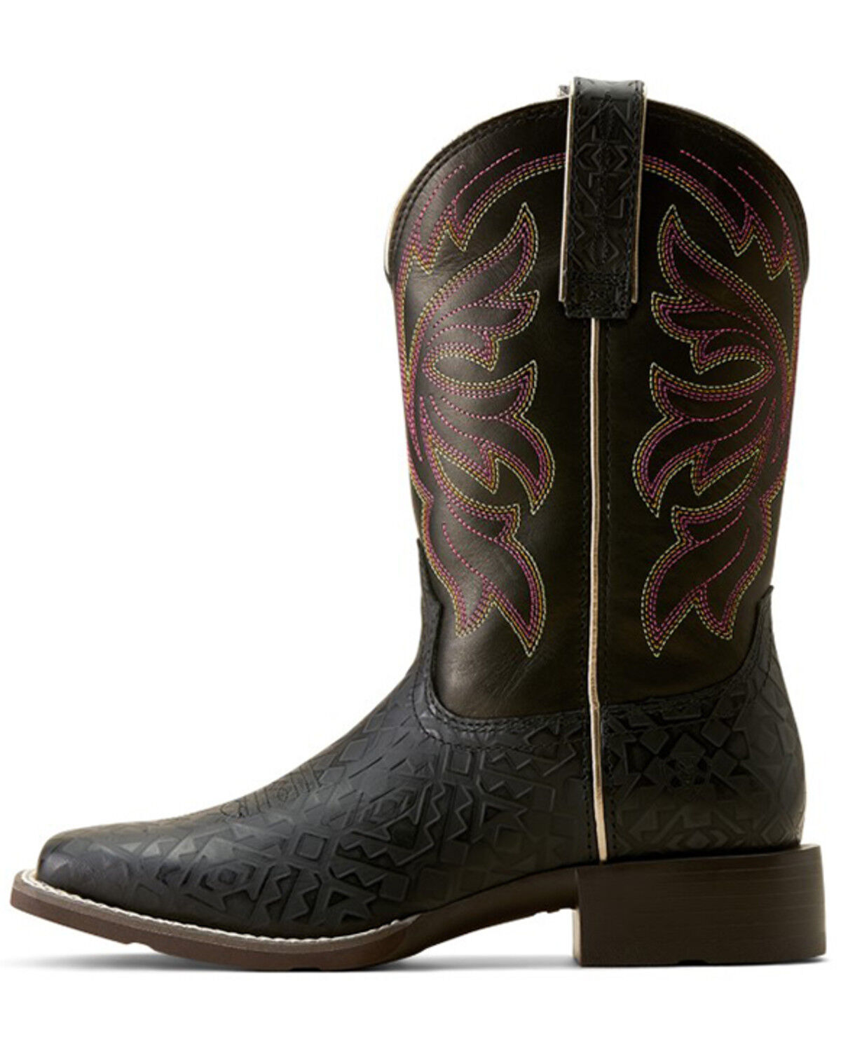 Image #2 - Ariat Women's Buckley Performance Western Boots - Broad Square Toe, Black, hi-res