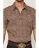 Image #3 - Gibson Trading Co Men's Sundown Drapes Medallion Print Short Sleeve Button-Down Western Shirt - Big, Rust Copper, hi-res