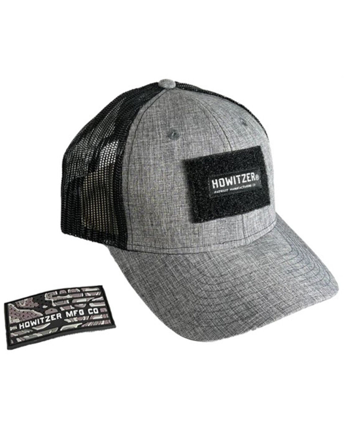 Image #4 - Howitzer Men's Camo Flag Patch Ball Cap, Heather Grey, hi-res