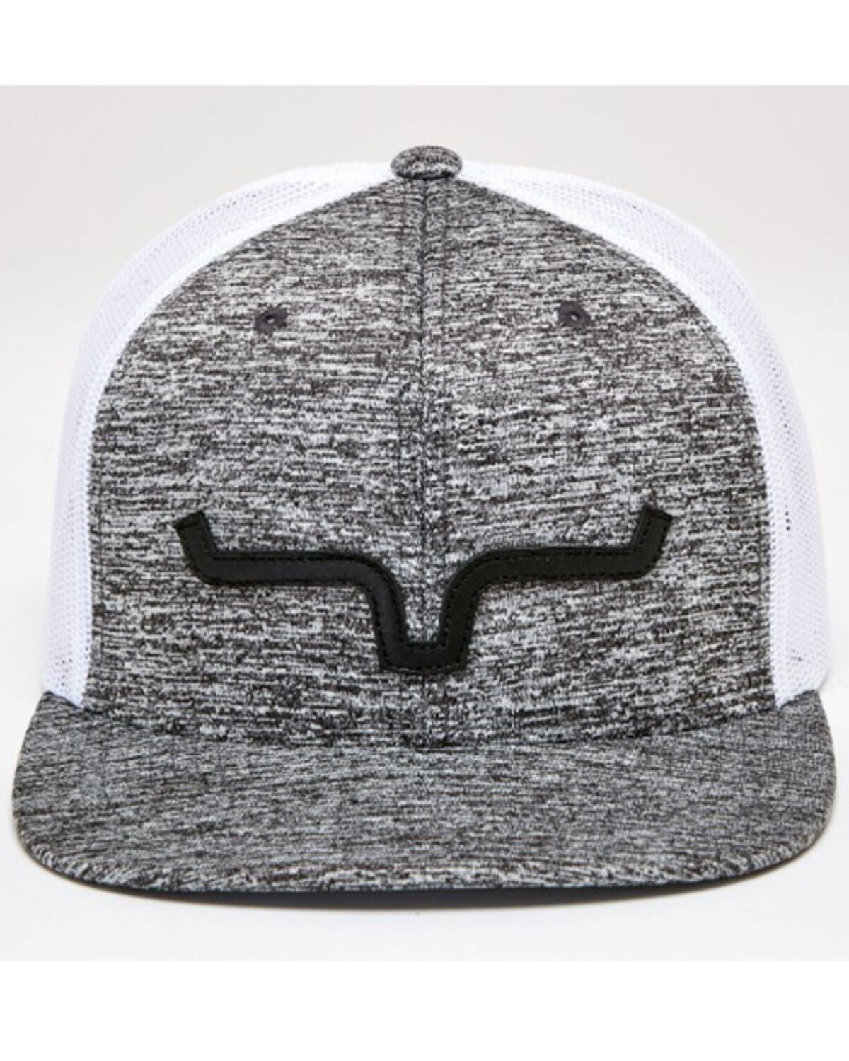 Kimes Ranch Men's Embroidered Logo Mesh Back Trucker Cap, Heather Grey, hi-res