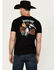 Image #1 - Rock & Roll Denim Men's Boot Barn Exclusive Dale Brisby Rodeo Time Short Sleeve Graphic T-Shirt, Black, hi-res