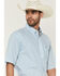 Image #2 - Wrangler Men's Classics Geo Print Short Sleeve Button-Down Western Shirt, Teal, hi-res