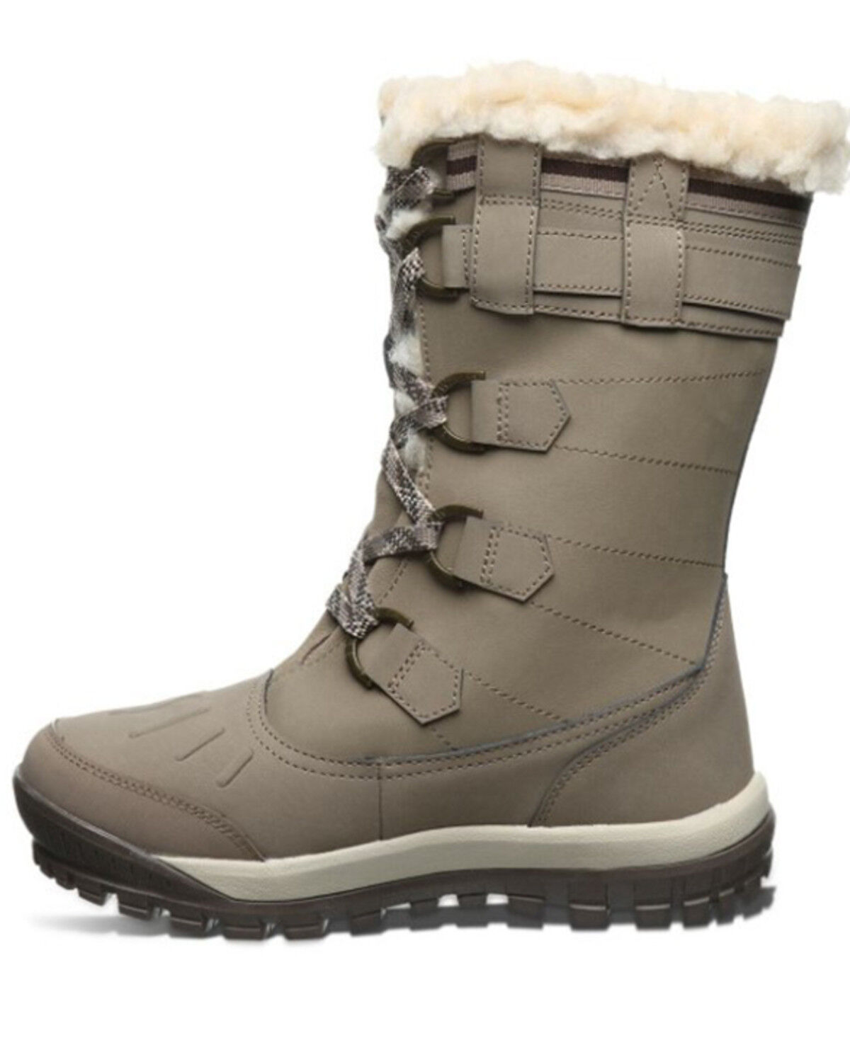 Image #3 - Bearpaw Women's Desdemona 10" Waterproof Lace-Up Boots - Round Toe, Beige, hi-res
