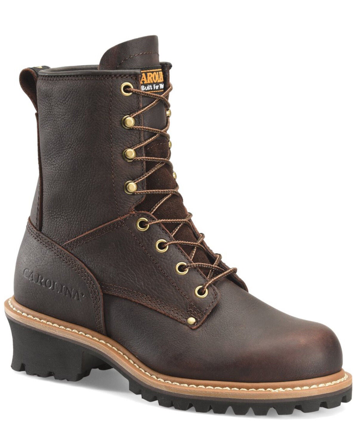 Carolina Women's Elm Logger Work Boots - Steel Toe, Dark Brown, hi-res