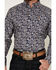 Image #3 - Ariat Men's Creighton Paisley Print Long Sleeve Button-Down Western Shirt - Tall, Navy, hi-res