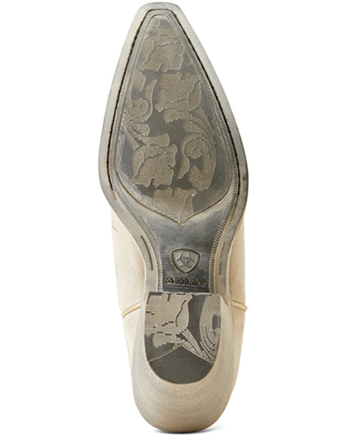 Image #5 - Ariat Women's Chandler Suede Western Booties - Snip Toe, White, hi-res