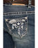 Image #2 - Shyanne Girls' Arrowhead Dark Wash Dreamcatcher Pocket Bootcut Stretch Denim Jeans, Dark Wash, hi-res