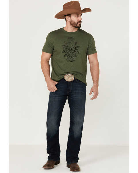 Image #2 - Cody James Men's Monument Valley Diamond Graphic Short Sleeve T-Shirt , Olive, hi-res