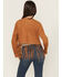 Image #4 - Vocal Women's Fringe Cropped Jacket, Camel, hi-res