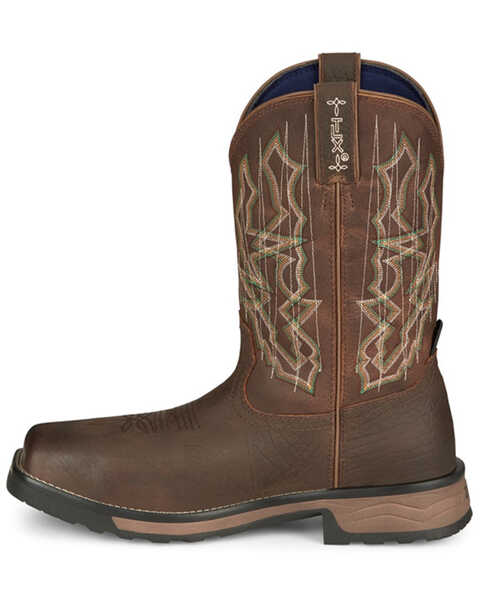 Image #3 - Tony Lama Men's Anchor Water Buffalo Pull On Western Work Boots - Composite Toe , Brown, hi-res