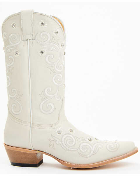 Image #2 - Shyanne Women's Victoria Hueso Studded Stitched Western Boots - Snip Toe , White, hi-res