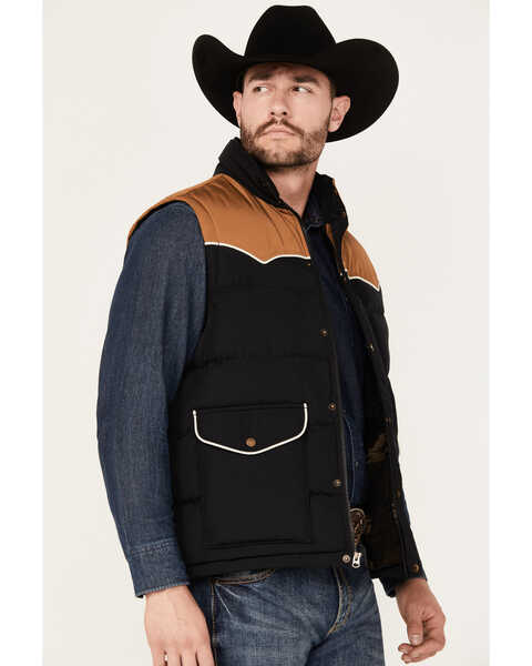 Image #2 - Cinch Men's Southwestern Print Lining Quilted Vest, Black, hi-res