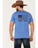 Rodeo Ranch Men's Spur Flag Graphic Short Sleeve T-Shirt , Royal Blue, hi-res