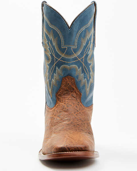 Image #4 - Cody James Men's Blue Elephant Print Western Boots - Broad Square Toe, Brown, hi-res