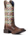Ariat Women's Pendleton Western Performance Boots - Broad Square Toe, Brown, hi-res