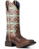 Ariat Women's Pendleton Western Boots - Broad Square Toe, Brown, hi-res
