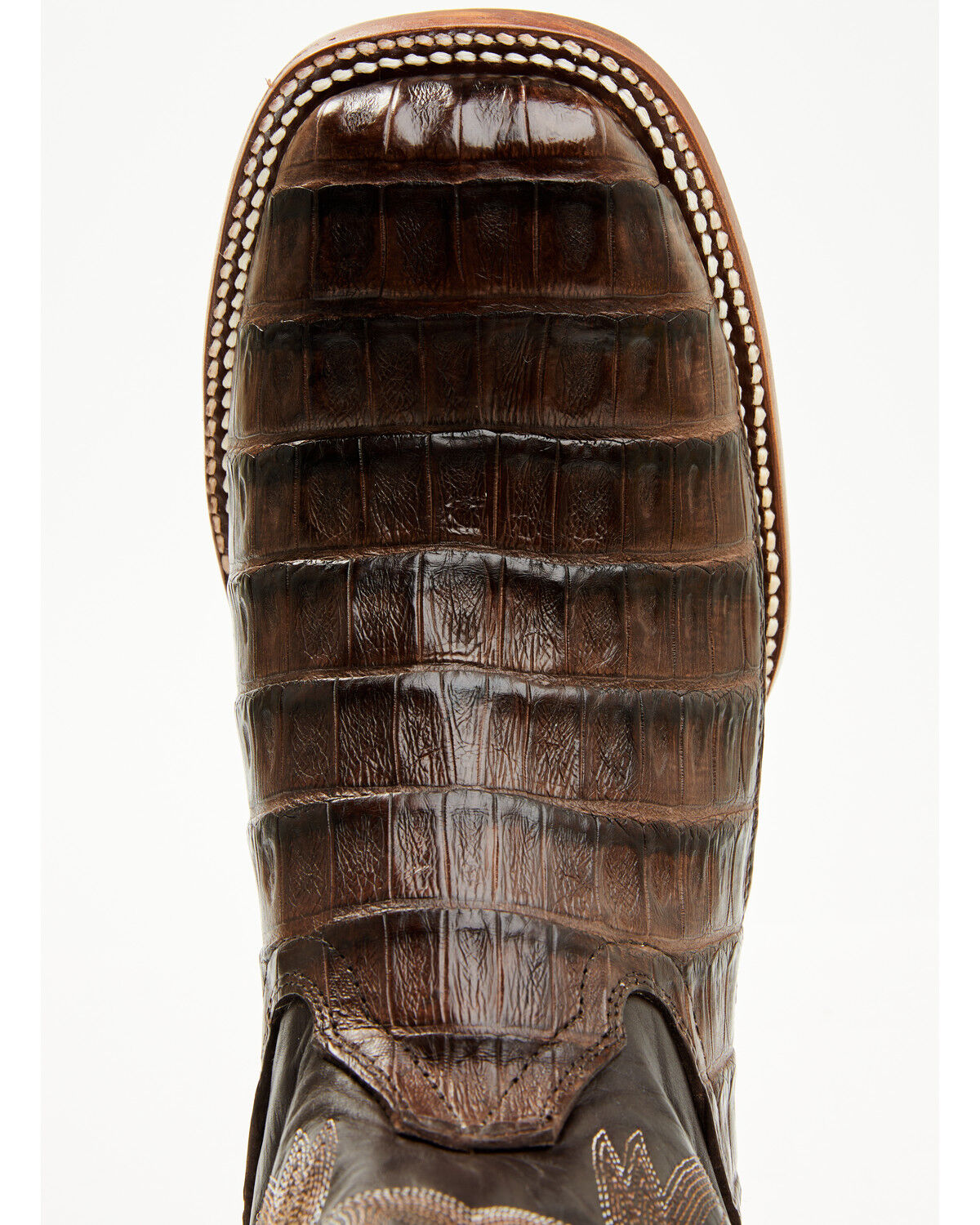 Image #6 - Cody James Men's Exotic Caiman Tail Skin Western Boots - Broad Square Toe, Dark Brown, hi-res
