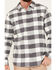 Image #3 - Hawx Men's Buffalo Plaid Print Flannel Work Shirt, Charcoal, hi-res