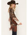 Image #2 - Shyanne Women's Nicks Burnout Paisley Print Fringe Kimono, Black, hi-res