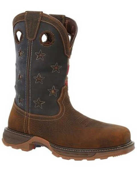 Durango Men's Maverick Waterproof Western Work Boots - Composite Toe, Brown, hi-res