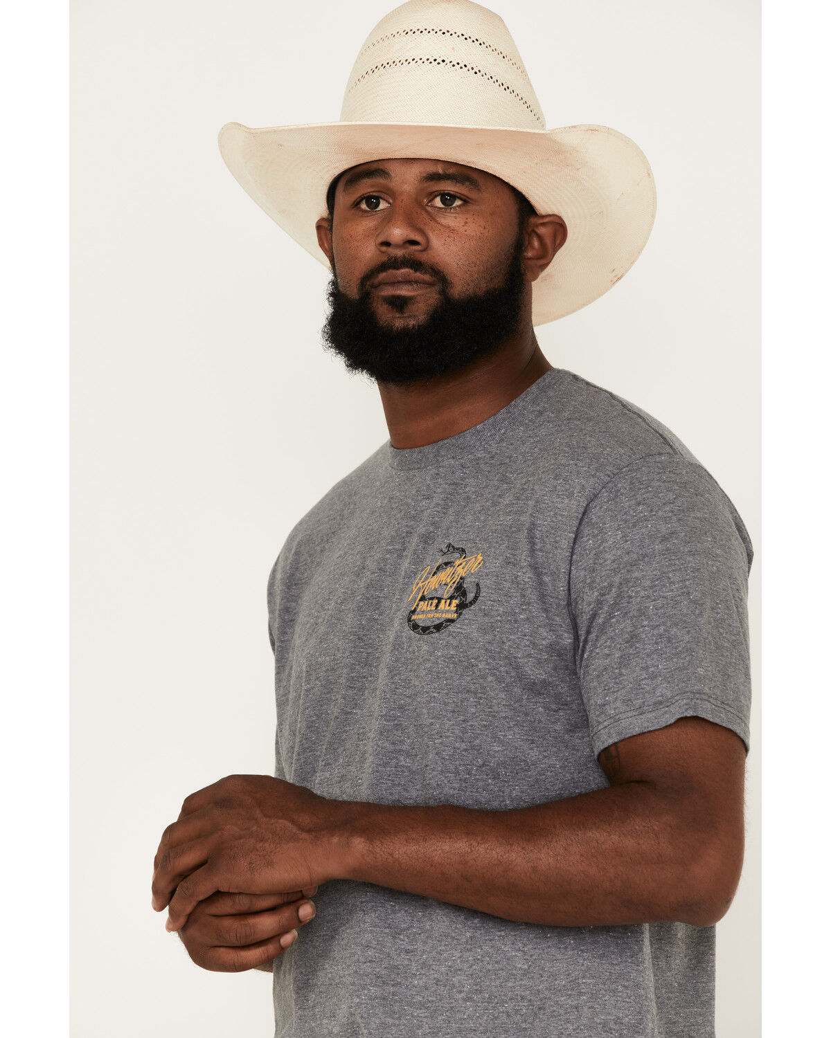 Image #2 - Howitzer Men's Pale Ale Graphic T-Shirt, Charcoal, hi-res